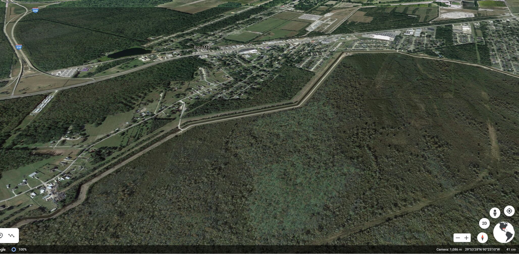 Existing St. Charles West Bank levee